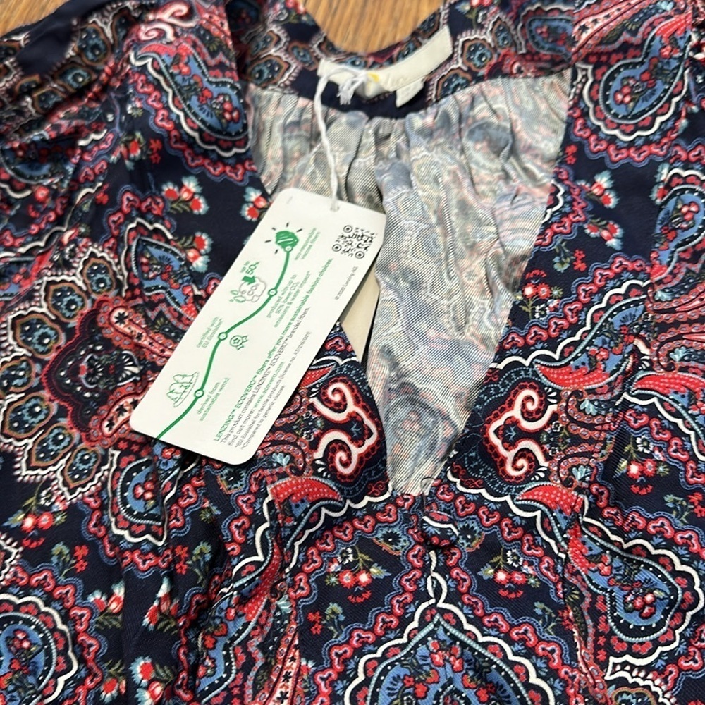 NWT Boden Placement border print botanic paisley floral button down blouse - Picture 3 of 8